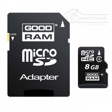 Karta pamięci Micro SD SDHC 8GB + adapter